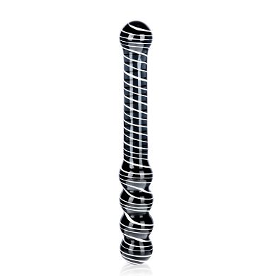 Glas Dildo mit Kugelstruktur, 21,5 cm
