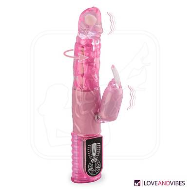 Rabbit-Vibrator mit Rotationsfunktion, 8 Stufen