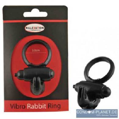 MALESATION Vibro-Rabbit-Ring black