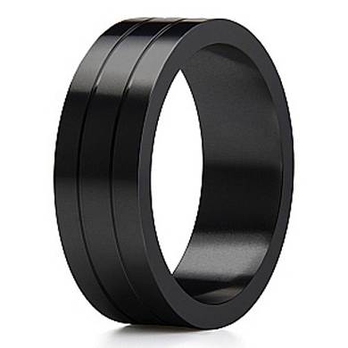 Penisring aus Metall III in Schwarz