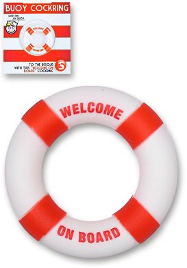 Shots Toys Buoy Cockring Welcome on Board Penisring rot/weiss