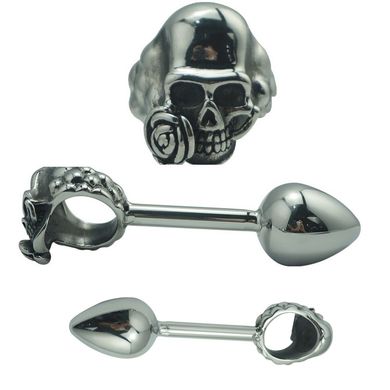 Exlusive Eigenproduktion Xleathers Skull Plug 130x30mm
