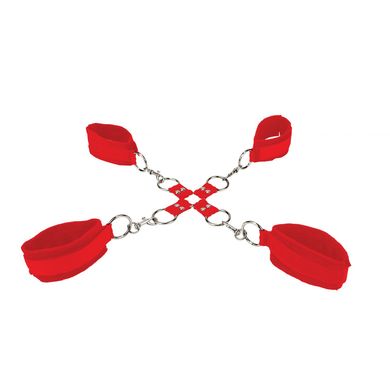 Handschellen Hand und Fu rot