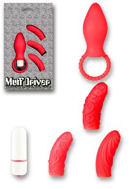Vibro Set Muff Driver red