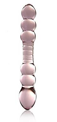 Deluxe Glasdildo (Ø 20-33 mm). Analplug mit doppel Stimulation. mundgeblasen