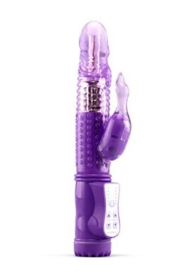 Extasialand Vibrator mit Zufallsfunktion Random Button purple Dildo mit Ente