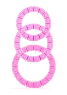 Shots Toys Love Wheel Rings 3er Penisring-Set pink