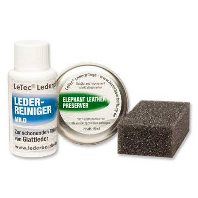 LeTec Lederpflege Set für Handtaschen und Koffer - Reinigung und Pflege
