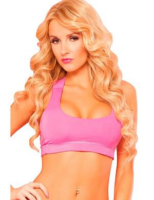 Sport BH in pink mit breiten Trgern