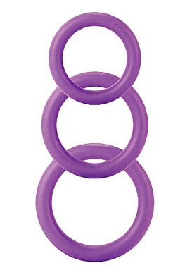 Shots Toys Twiddle Rings 3er Penisring-Set purple