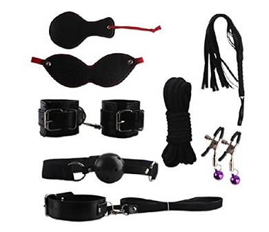 SUMERSHA Hochwertig Sex Spielzeug BDSM Fetisch Bondage Set 8 Stück von Paddel. Augenb
