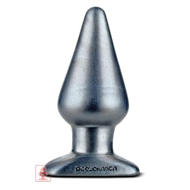 Buttplug in Metalloptik - aus Premiumsilikon