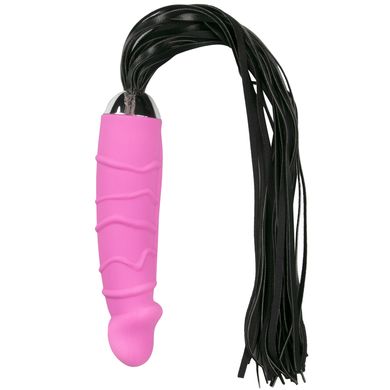 Peitsche mit Penisgriff - Dildo / Plug Flogger - pink