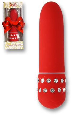 12 x 2,7 cm Mini Vibrator ToyJoy Diamond red petit