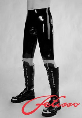 Latex Bermuda Men mit Ausbuchtung schwarz