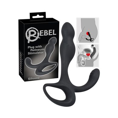 15,5 x 2,9 cm REBEL Prostataplug mit Perineum Stimulator