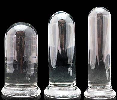 Delux Bondage Zylindrisch Extra Large Glas Dildo GlasDildo Klar Kristall Penis ButtPlug Ma