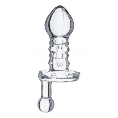 Lila Nubbed Rotator Glserner Buttplug