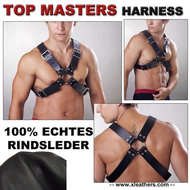 LEDER HARNESS, breit, master Style, schwarz