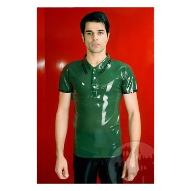 Latex Polohemd mit Kontrastfarbe