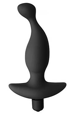 Deluxe Silikon Prostata Stimulator (Ø 2.5 cm-3.5 cm). Butt Plug Vibrator mit 5 Vibr