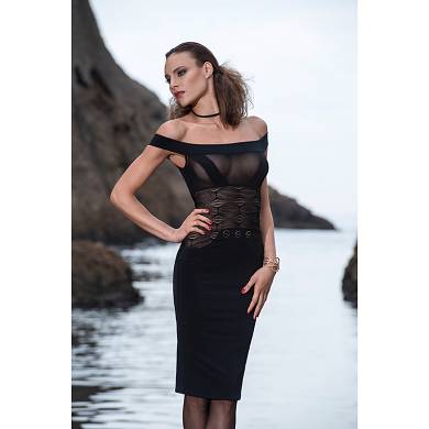 Schulterfreies Kleid Zita