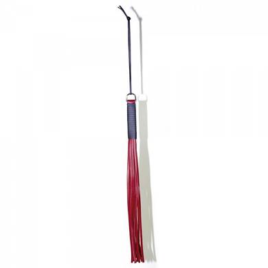 Zado - Leder-Peitsche - 43 cm - in Rot/Schwarz