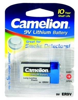 CAMELION 9V BLOCK BATTERIE MN1604 ER9 P7 LITHIUM BATTERY TOP FÜR RAUCHMELDER