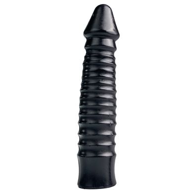 Groer Dildo mit geripptem Schaft - Schwarz