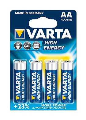 40x AA Mignon + 40x AAA Micro Varta High Energy Alkaline Batterien-SET Blister