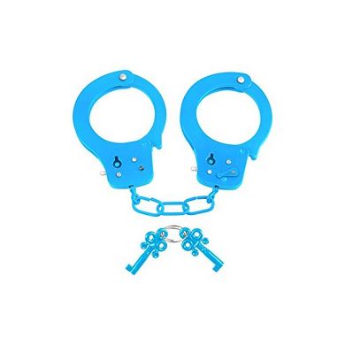 Neon by Pipedream Fun Cuffs - Metall Handschellen mit Schnellentriegelungstaste - blau
