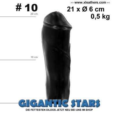 GIGANTIC STARS XXL DILDO PLUG No.10 - 21 x  6 cm