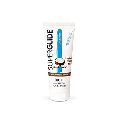 HOT Superglide edible lubricant waterbased - COCONUT. 75 ml