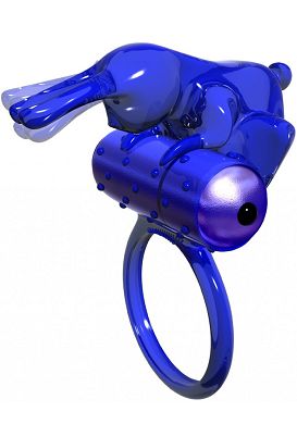Buzz Bunny Penisring mit Vibration blau
