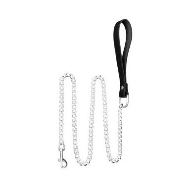 Bondage 1 Meter Halsband Edelstahl Leine Führungsleine Hundeleine für Leder Hals