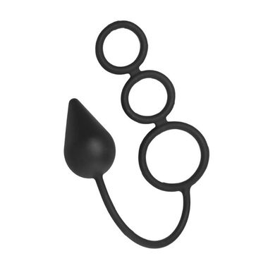 Silicone dreier Cock Ring mit unseren EI Anal Plug