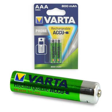 2x Varta Phone Power Akku Micro AAA 1,2 V 800 mAh T398 Telefon NEU 2 Stück