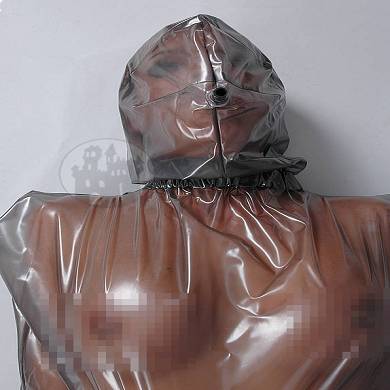 PVC Bondagesack mit Atemschlauch