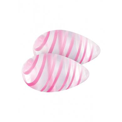 "Crystal" Glas Eier - 4 x 3 cm - in Transparent/Pink
