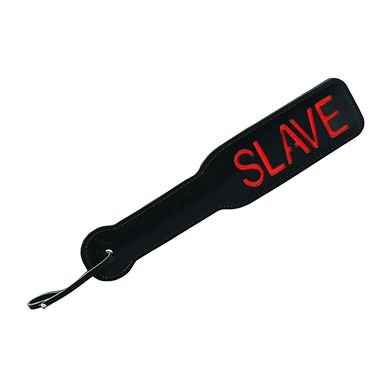 Leder Paddel black mit der Prgung SLAVE fr Bondage & SM Freunde Sadomaso Sextoy