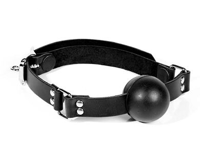 Ball Gag - Silikon SCHWARZ 3,5 cm