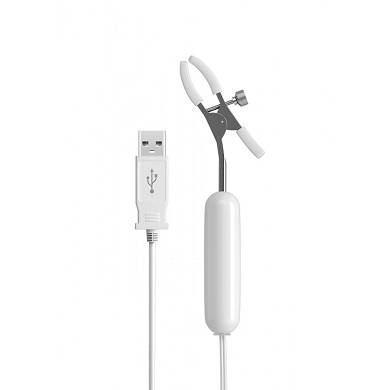 Isex Nippel Klemme - 5,5 x 1 cm - in Wei