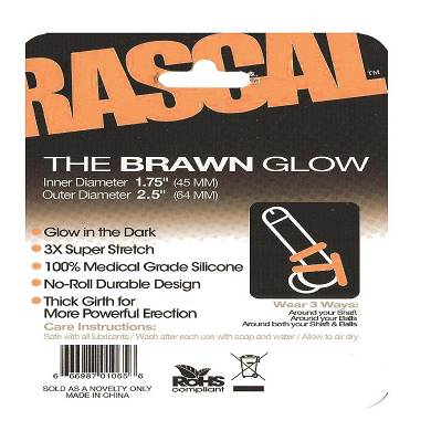 the-brawn-glow-cockring-orange-rascal-toys