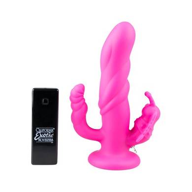 10-Function Silicone Love Rider Butterfly Rider - Pink