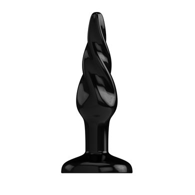 13 x 3,7 cm Buttplug Bottomline Swirl black