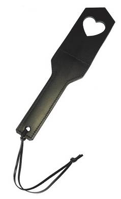 Klatsche Leder schwarz