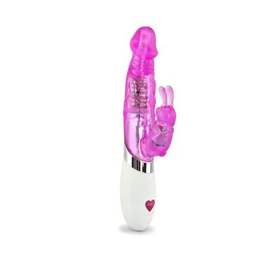  Krftiger Perlen Rabbit Vibrator Bunny Vibe Haloy mit Rotation und USB Ladekabel - pink