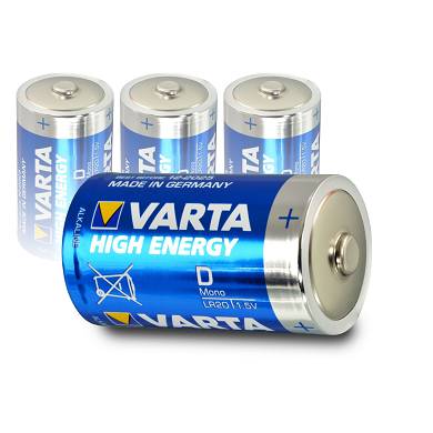 4x VARTA HIGH ENERGY LR20 Batterie 4920 Mono D Alkali 1,5V MN1300 4 Stk