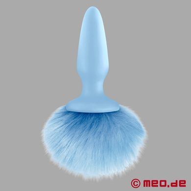 Bunny Tail Analplug - Buttplug mit Hasenschwanz in hellblau