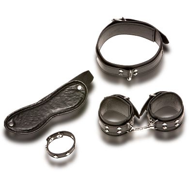 X-Play 4tlg. Luxus Bondage Set - schwarz